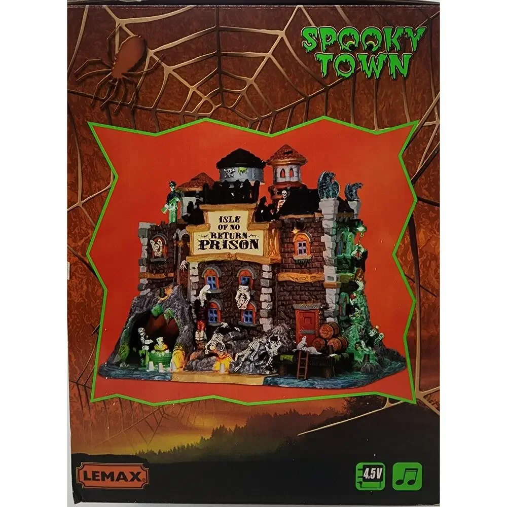 Lemax Spooky Town 45664 ISLE OF NO RETURN PRISON 2014 RARE!!